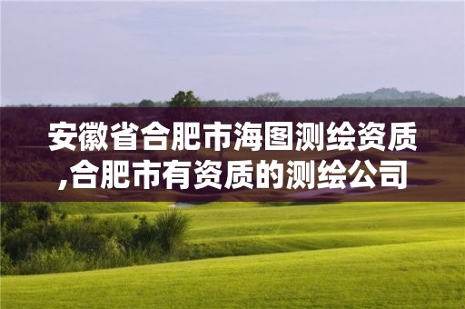 安徽省合肥市海图测绘资质,合肥市有资质的测绘公司。