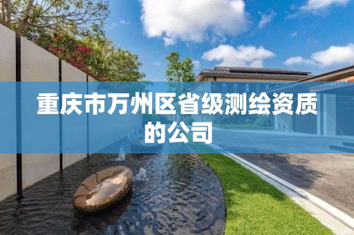 重庆市万州区省级测绘资质的公司