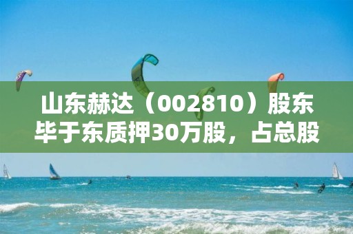 山东赫达（002810）股东毕于东质押30万股，占总股本0.09%