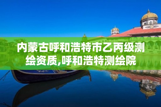 内蒙古呼和浩特市乙丙级测绘资质,呼和浩特测绘院