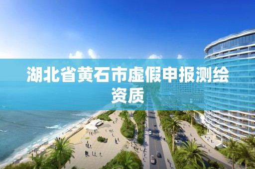 湖北省黄石市虚假申报测绘资质