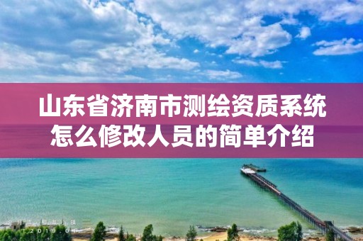 山东省济南市测绘资质系统怎么修改人员的简单介绍