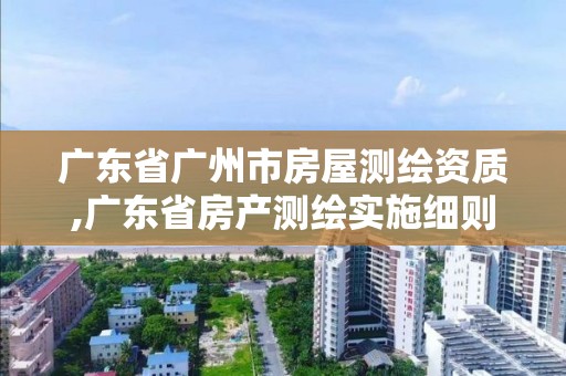 广东省广州市房屋测绘资质,广东省房产测绘实施细则