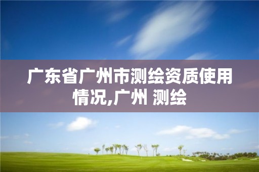 广东省广州市测绘资质使用情况,广州 测绘