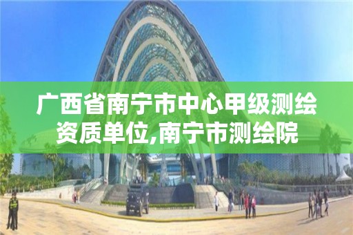 广西省南宁市中心甲级测绘资质单位,南宁市测绘院