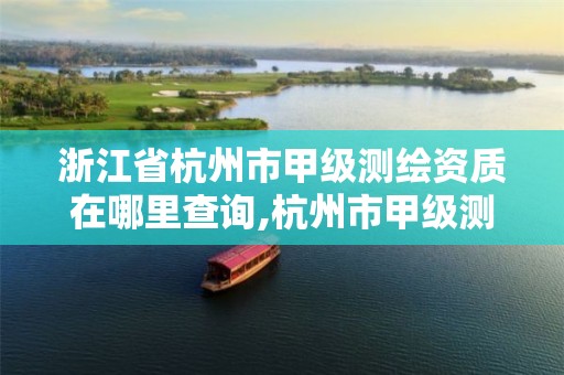 浙江省杭州市甲级测绘资质在哪里查询,杭州市甲级测绘公司