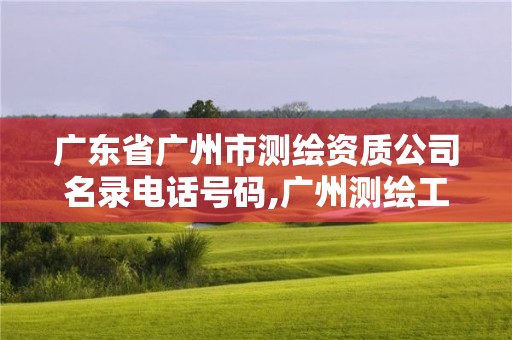 广东省广州市测绘资质公司名录电话号码,广州测绘工程公司