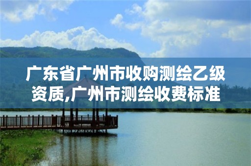 广东省广州市收购测绘乙级资质,广州市测绘收费标准