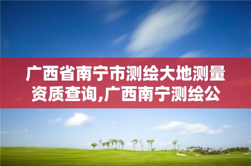 广西省南宁市测绘大地测量资质查询,广西南宁测绘公司排名