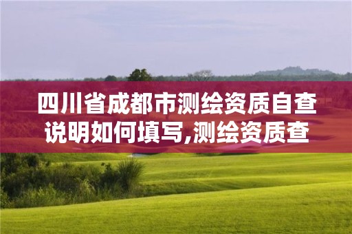 四川省成都市测绘资质自查说明如何填写,测绘资质查询监管平台