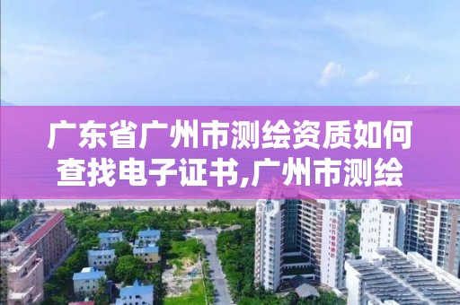 广东省广州市测绘资质如何查找电子证书,广州市测绘产品质量检验中心