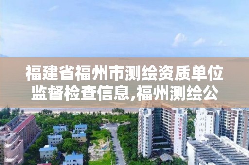 福建省福州市测绘资质单位监督检查信息,福州测绘公司电话