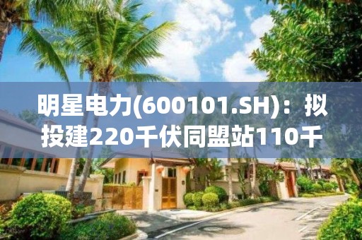 明星电力(600101.SH)：拟投建220千伏同盟站110千伏配套出线工程