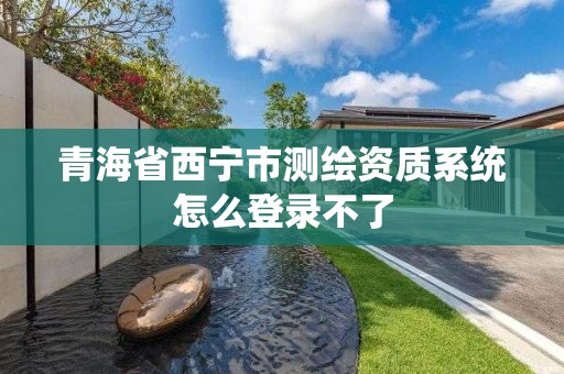 青海省西宁市测绘资质系统怎么登录不了