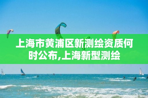 上海市黄浦区新测绘资质何时公布,上海新型测绘