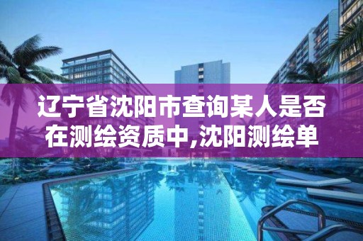 辽宁省沈阳市查询某人是否在测绘资质中,沈阳测绘单位