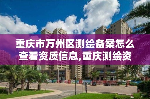 重庆市万州区测绘备案怎么查看资质信息,重庆测绘资质乙级申报条件