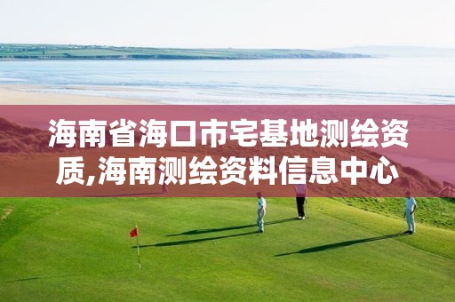 海南省海口市宅基地测绘资质,海南测绘资料信息中心