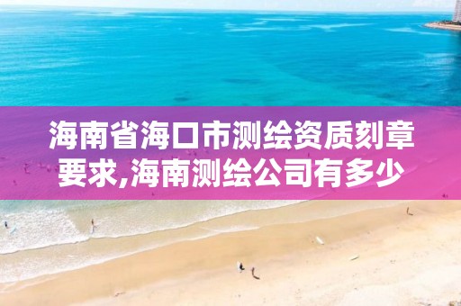 海南省海口市测绘资质刻章要求,海南测绘公司有多少家