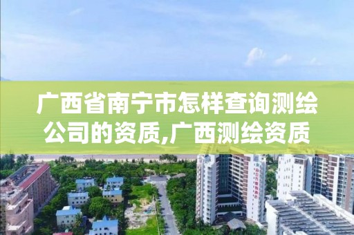 广西省南宁市怎样查询测绘公司的资质,广西测绘资质管理系统。