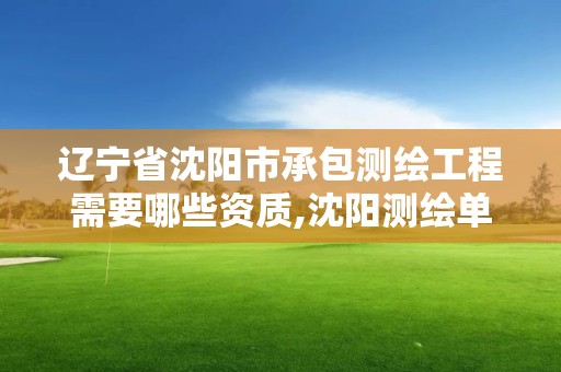 辽宁省沈阳市承包测绘工程需要哪些资质,沈阳测绘单位