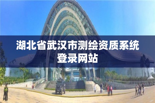 湖北省武汉市测绘资质系统登录网站