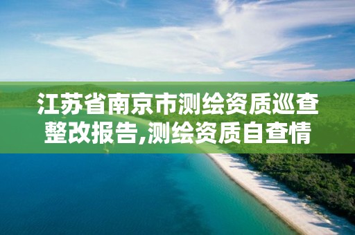 江苏省南京市测绘资质巡查整改报告,测绘资质自查情况表如何填写