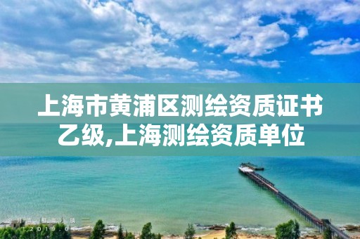 上海市黄浦区测绘资质证书乙级,上海测绘资质单位