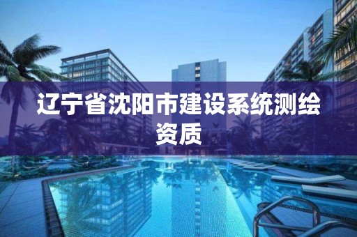 辽宁省沈阳市建设系统测绘资质