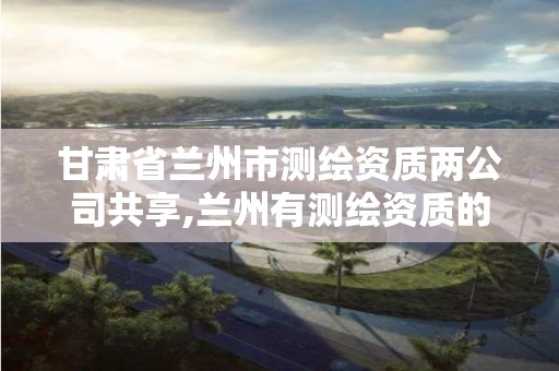 甘肃省兰州市测绘资质两公司共享,兰州有测绘资质的公司有。