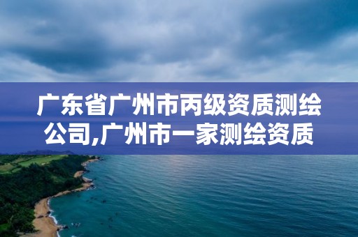 广东省广州市丙级资质测绘公司,广州市一家测绘资质单位