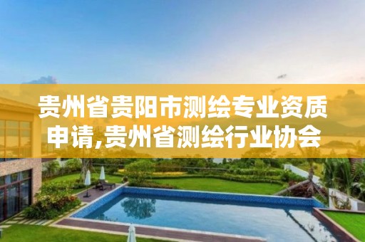 贵州省贵阳市测绘专业资质申请,贵州省测绘行业协会