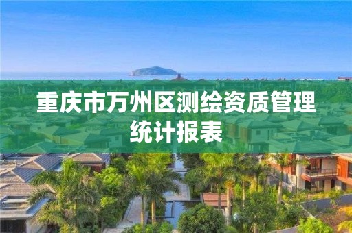 重庆市万州区测绘资质管理统计报表