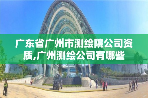 广东省广州市测绘院公司资质,广州测绘公司有哪些