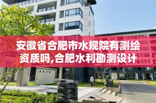 安徽省合肥市水规院有测绘资质吗,合肥水利勘测设计院。