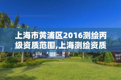 上海市黄浦区2016测绘丙级资质范围,上海测绘资质单位