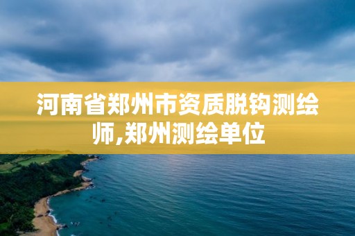 河南省郑州市资质脱钩测绘师,郑州测绘单位