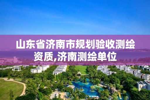 山东省济南市规划验收测绘资质,济南测绘单位