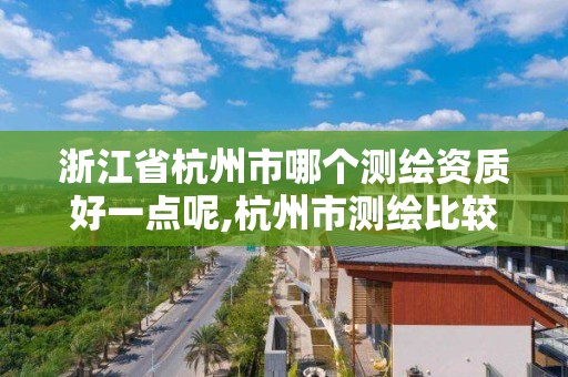 浙江省杭州市哪个测绘资质好一点呢,杭州市测绘比较不错的公司。