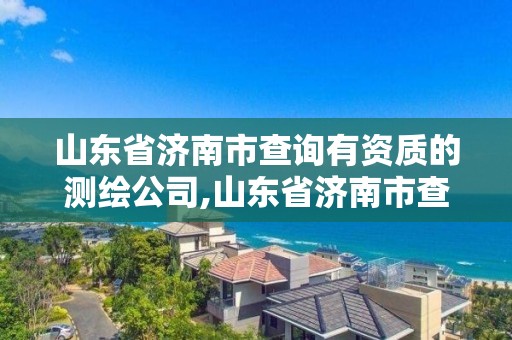 山东省济南市查询有资质的测绘公司,山东省济南市查询有资质的测绘公司有哪些