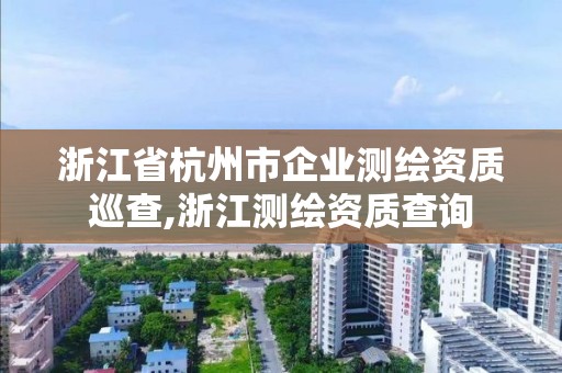 浙江省杭州市企业测绘资质巡查,浙江测绘资质查询