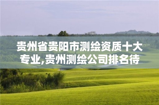 贵州省贵阳市测绘资质十大专业,贵州测绘公司排名待遇。