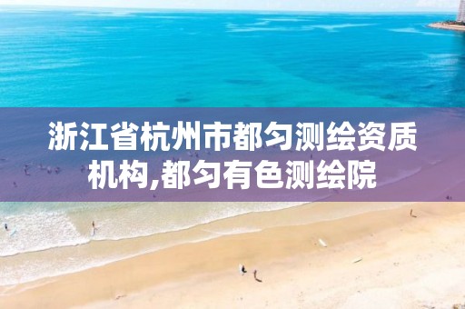 浙江省杭州市都匀测绘资质机构,都匀有色测绘院