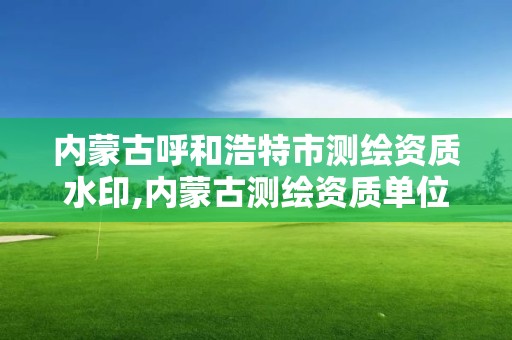 内蒙古呼和浩特市测绘资质水印,内蒙古测绘资质单位名录