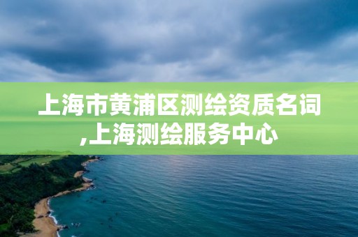 上海市黄浦区测绘资质名词,上海测绘服务中心