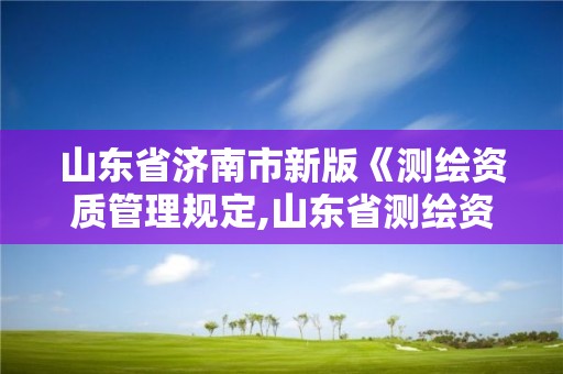 山东省济南市新版《测绘资质管理规定,山东省测绘资质专用章图片