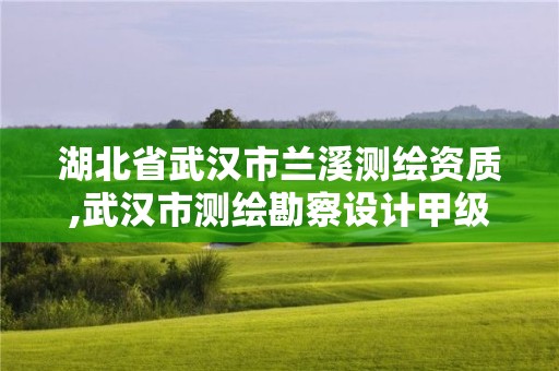 湖北省武汉市兰溪测绘资质,武汉市测绘勘察设计甲级资质公司