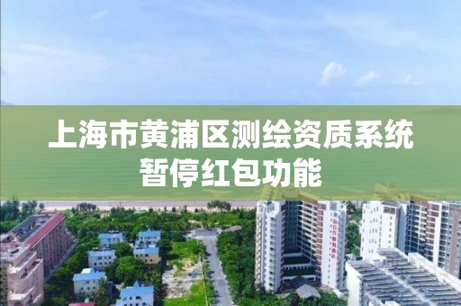 上海市黄浦区测绘资质系统暂停红包功能