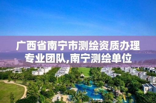 广西省南宁市测绘资质办理专业团队,南宁测绘单位