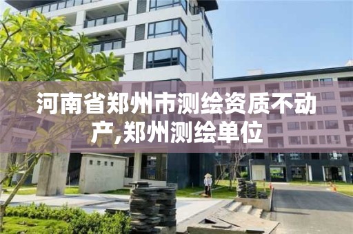 河南省郑州市测绘资质不动产,郑州测绘单位